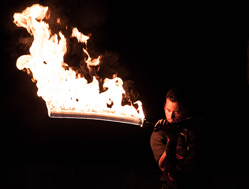 fire katana special effects