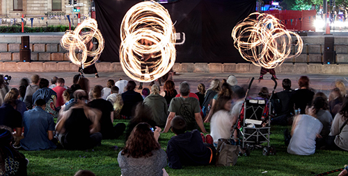 outdoor fire performance