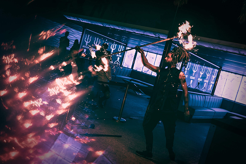 Fire Entertainment at Atlantis Bar and Lounge Fire Performance, Firephotography by Frazer Dempsey