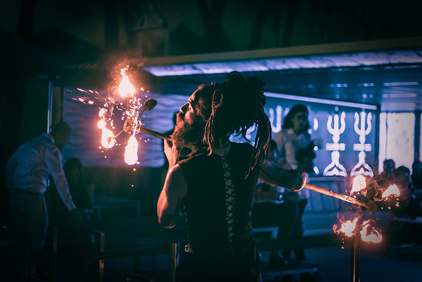 Fire Entertainment at Atlantis Bar and Lounge Fire Performance, Firephotography by Frazer Dempsey
