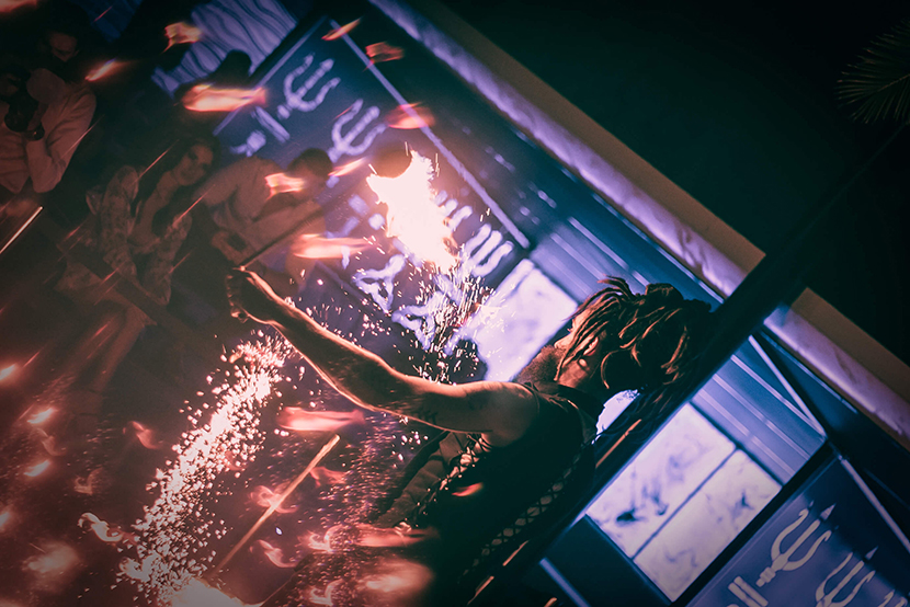Fire Entertainment at Atlantis Bar and Lounge Fire Performance, Firephotography by Frazer Dempsey