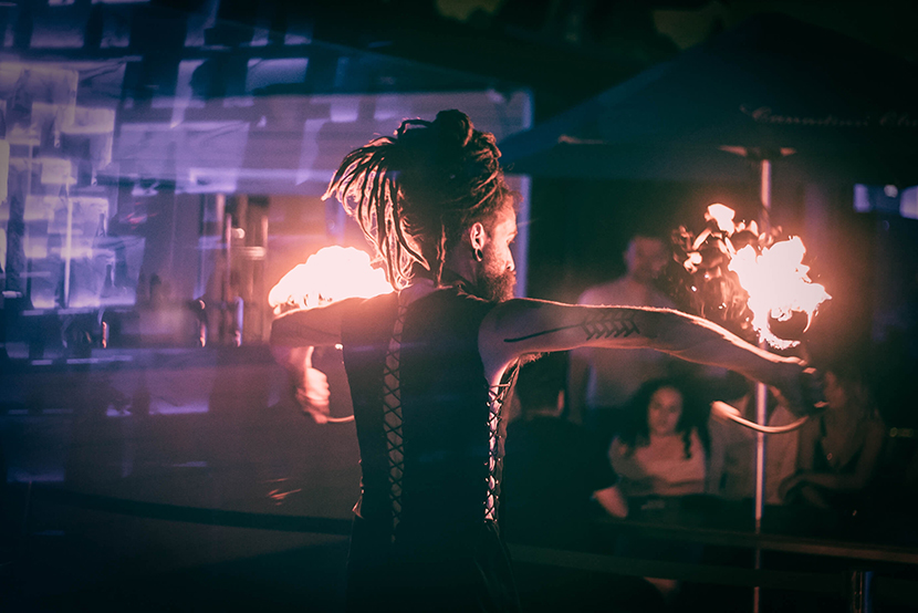 Fire Entertainment at Atlantis Bar and Lounge Fire Performance, Firephotography by Frazer Dempsey