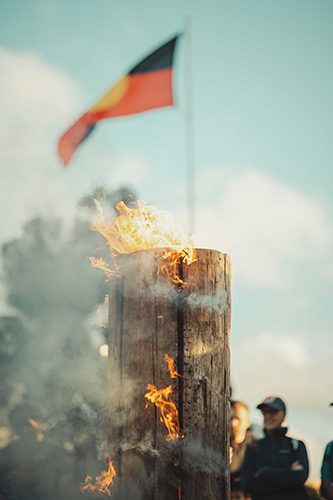 Fire performance at EMPYRE Fire Festival 2022, event by Dragon Mill, Victoria Square, Adelaide, photo by Castleforge Photography