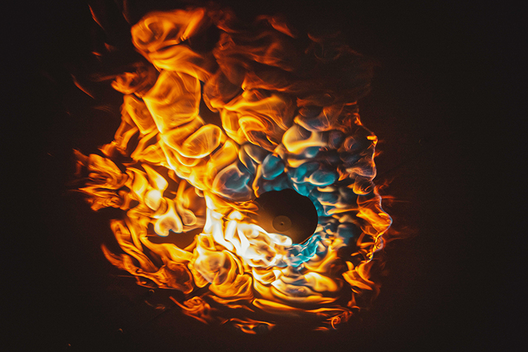 Fire performance at UNSEEN Winter Solstice Fire Festival 2023, event by Dragon Mill, Light Square, Adelaide, photo by Castleforge Photography