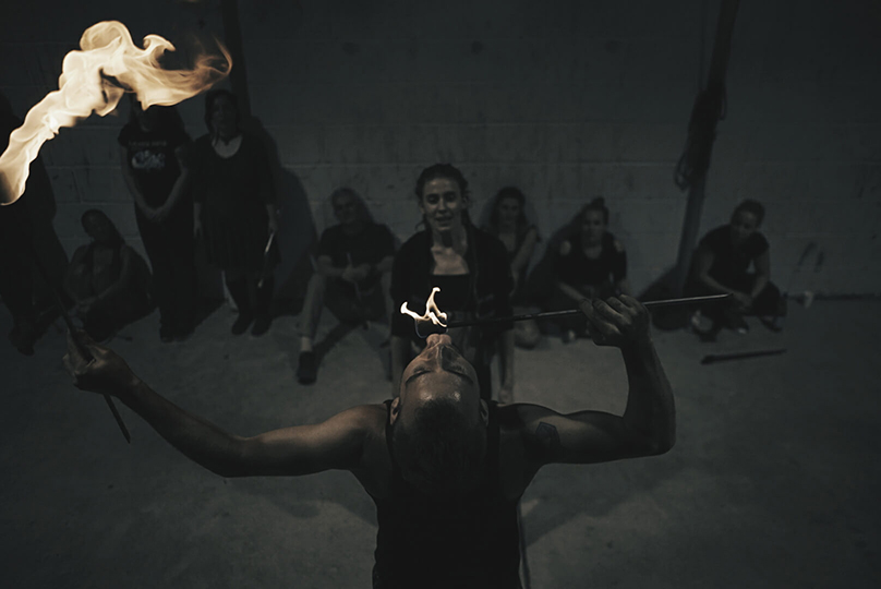 Billy Tempest - Fire Eating Masterclass - Dragon Mill School of Fire Art