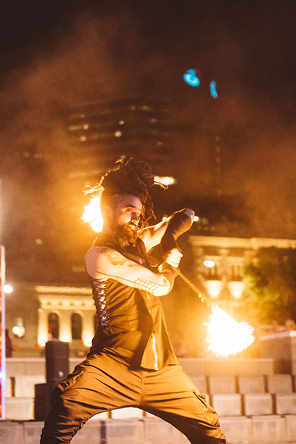 Empyre 2020 Fire Festival, Victoria Square Adelaide, photo by Nick Astanei