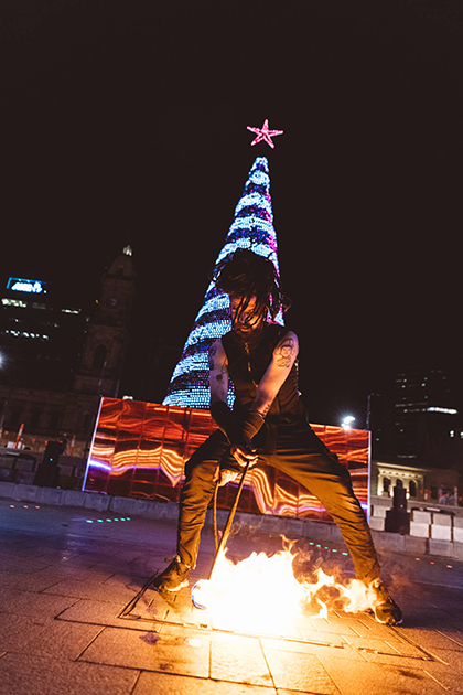 Empyre 2020 Fire Festival, Victoria Square Adelaide, photo by Nick Astanei