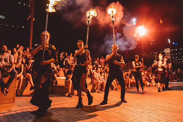 Empyre 2020 Fire Festival, Victoria Square Adelaide, photo by Nick Astanei