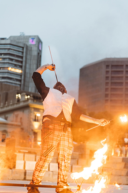 Empyre 2020 Fire Festival, Victoria Square Adelaide, photo by Nick Astanei