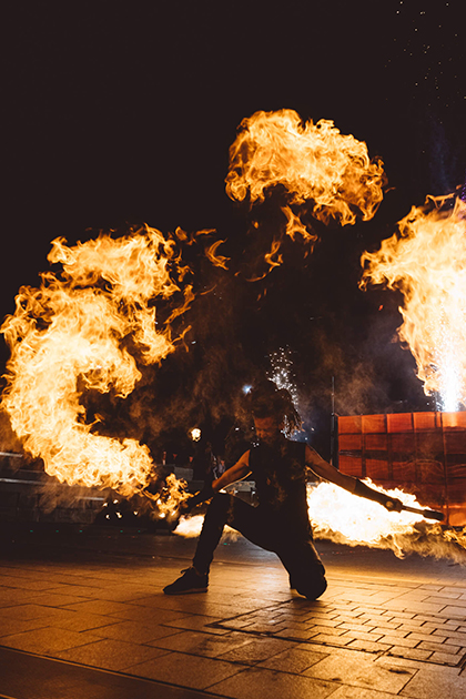 Empyre 2020 Fire Festival, Victoria Square Adelaide, photo by Nick Astanei