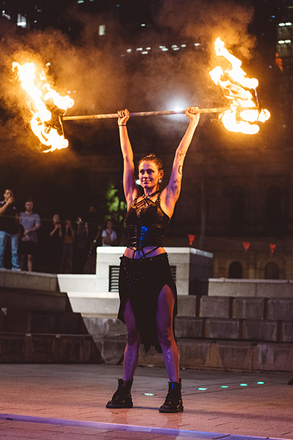 Empyre 2020 Fire Festival, Victoria Square Adelaide, photo by Nick Astanei