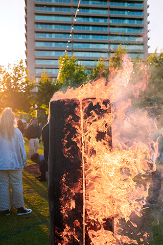 Fire performance at EMPYRE Fire Festival 2022, event by Dragon Mill, Victoria Square, Adelaide, photo by Tim Hards Photography
