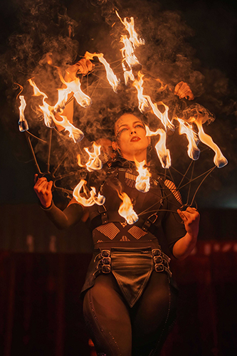 Fire performance at UNSEEN Winter Solstice Fire Festival 2023, event by Dragon Mill, Light Square and West End, Adelaide, photo by TYR.Explorer
