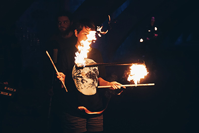 Lucy - Fire Devil Sticks - Local Fire Jam